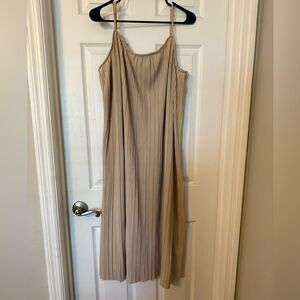 Tan Silk Dress